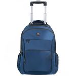 Rolling Backpack, Travel Backpack with Wheels 15.6 Inch Loptop Wheeled Backpack Carry on Luggage Bag Trolley Suitcase for Men Women Adults Business College School Computer Bag, Blue