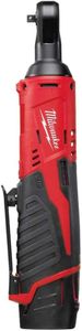 Milwaukee M12 Compact 3/8" Impact Ratchet Kit – 2Ah Battery, Charger, Bag, Red