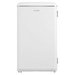 COMFEE' RCD93WH2UKRT(E) Under Counter Fridge Only, 93L Retro Freestanding Fridge with Chiller Box, Adjustable Thermostats, LED light, White