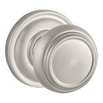 Baldwin PSTRATRR150 Reserve Passage Traditional Door Knobs with Traditional Round Rose in Satin Nickel Finish