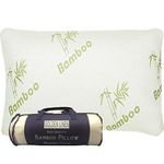 Bamboo Pillow Memory Foam - Stay Cool Removable Cover with Zipper - Hotel Quality Hypoallergenic Pillow Relieves Snoring,migraines, Insomnia, Neck Pain and Tmj, Also Help with Asthema (Queen)
