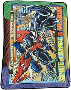 Marvel Bazillion Dreams Spider-Man vs Venom Fleece Throw Blanket, Measures 45 x 60 inches