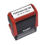 Trodat Red Printy 4912 Personalised Custom Office, Business and Teacher Stamp – Allows Up to 4 Lines of Text – Impression Size 45 x 17 mm – Self-Inking with 5 Ink Pad Colours to Choose from