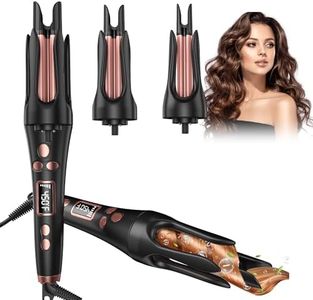 3 in 1 Automatic Hair Curler Set, UKLISS Hair Curler Automatic Rotating with 3 Barrels (0.75"/1"/1.25"), Anti-Tangle Automatic Curling Iron with 5 Temperature, 60min Auto Shut-Off, Double Voltage