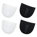 Bekecidi 2 Pair Shoulder Pads, 1.5cm Removable Sponge Shoulder Pads without Sewing, Blazer Suit Clothing Sponge Shoulder Lining Thickened insert Clothes Accessories (Black+White)