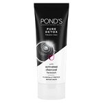 POND'S Pure Detox Face Wash 200 g|| Daily Exfoliating & Brightening Cleanser|| Deep Cleans Oily Skin - With Activated Charcoal for Fresh|| Glowing Skin