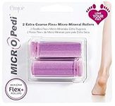 Authentic Emjoi Micro Pedi Extra Coarse Flex+ Micro-Mineral Anti-Bacterial Rollers (Pack of 2)