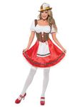 Smiffys Bavarian Wench Costume, White & Red, XL - UK Size 20-22