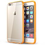 i-Blason Halo Series Case Designed for iPhone 6s Plus, [Scratch Resistant] Clear Fit iPhone 6 Plus Case 5.5 Inch Hybrid Bumper Cover (Clear/Orange)