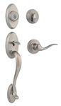 Kwikset Tustin Single Cylinder Handleset w/Tustin Lever Featuring SmartKey in Satin Nickel