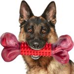 Tough Dog Toys for Aggressive Chewers Large Breed, Apasiri Dog Chew Toys, Durable Dog Toys, Dog Bones Made with Nylon and Rubber, Big Indestructible Dog Toy, Medium Puppy Chew Toys Teething Chew Toy