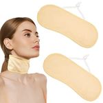 2Pcs Organic Castor Oil Packs Wrap for Neck, Adjustable Oil Neck Wrap with Elastic Strap Compress Wrap Reusable, Oil Pads Patch Kit Thyroid Castor Oil Pack Wrap Organic Cotton(Oil Not Included)