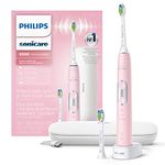 Philips Sonicare ProtectiveClean 6500 Rechargeable Electric Toothbrush, Pastel Pink, HX6462/06