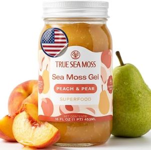 TrueSeaMoss Sea Moss Gel – Made in USA – Wildcrafted Seamoss, Fruits & Jarred Vegetables – Peach/Pear, Pack of 1 (Labels may Vary)