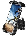 Bike Phone Mount, Motorcycle Phone Holder - Lamicall Motorcycle Bicycle Cell Phone Mount Clamp for Handlebar, Cycling Mount for iPhone 15 Pro Max Plus, 14 Pro Max, S23 S24 Ultra, 4.7-6.8" Smartphone