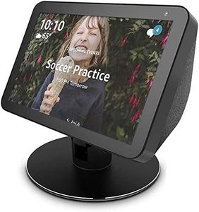 Echo Show 8 Adjustable Aluminum Swivel Stand, Eight Rare-Earth Magnets on The top Stand for Amazon Echo Show 8, Horizontal 360 Rotation Longitudinal Angle Change Base Black ES012-01 CA