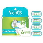 Gillette Venus Extra Smooth Women's Razor Blade Refills, 4 Count