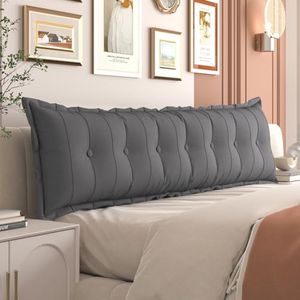 Daneey Large Headboard Pillow King Soft Daybed Pillows Bolster for Bed Back Pillow for Sitting in Bed Long Pillow for Bed Reading Pillow Adult Couch Sofa Backrest, Removable Cover