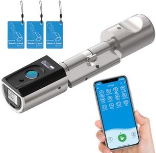 RUILON Serrure empreinte digitale - TouchEBL41 Serrure connectee porte entree IP65 avec 3 cartes RFID, Serrure biometrique 40x30 pour épaisseur de porte 50-100 mm Maison Bureau facile à installer