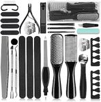 35 in 1 Pedicure Kit, Professional Pedicure Tools Foot Rasp Foot Dead Skin Remover for Home & Salon Car