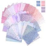 HLTOO 45 Sheets Handmade Scrapbook Paper, Craft Textured Decorative Paper, Snow Mesh Fabric Supplies Craft Kits, for Junk Journals, Wall Art Decor, Album, Picture Frames, 5.1 Inch x 7.1 Inch