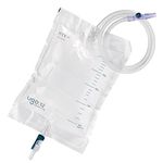 Ugo 2L Night Bags (x10) - Urine Drainage Bags/Urinal Catheter Night Bags, T Tap or Lever Tap with Kink Free Connection (Ugo 12 - Lever Tap (Continuous Drainage), Sterile)