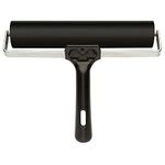 like it Rubber Roller Brayer Rollers, 6 inch Glue Roller Black Handle for Ink Paint Block Stamping, Printmaking Wallpaper Arts Crafts