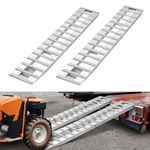 VEVOR Loading Ramps, 2 Pcs 94 x 15 in, Durable Aluminum and Heavy-Duty Trailer Ramp Set with 16 Anti-Slip Plates, 6000 Lbs Combined Capacity, for Carts, Farm Tractors, ATVs, Lawn Mowers, Motorcycles