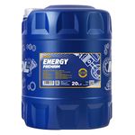 Mannol 20 Litre Energy Premium 5W-30 Engine Oil C2/C3 Universal Synthetic Ester Technology, Yellow-brown