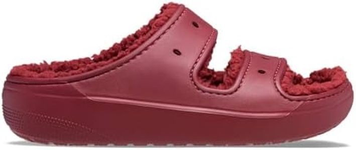 Crocs Zapatillas clásicas Cozzzy Unisex Plataforma Mullido Sandalias Deslizantes, granate, 38/39 EU