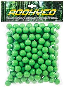 AOOHYEO Paintballs .43Cal Rubber Ball - Reusable 0.43 Caliberl Riot Solid Soft Rubber Paint Balls Non-Lethal Indoor Training Outdoor Combat Shooting Recyclable Paint Balling Guns Ammo