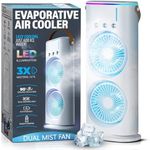 Aqua Air Misting Fan Portable Rechargeable Cooling Fan, Personal Air Conditioner, Evaporative Air Cooler for Room, Mister Fan Portable Outdoor Cooling Fans that Blow Cold Air for Travel & More…