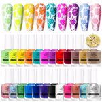 BORN PRETTY 15ml Nail Art Stamping Polish Colorful Sweet Candy Style Image Template Printing Varnish 15 Colors Set