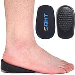 SQHT Height Increase Insoles - Heel Lift Inserts for Leg Length Discrepancies and Achilles Tendonitis, Heel Cups for Men and Women (Small (1.4" Height)), Black, Small-1.4 Inch (Pack of 2)