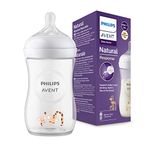 Philips Avent Natural Baby Feeding Bottle | No.1 Brand Recommended by Moms Worldwide | Ideal for 1 months+| Natural Response Technology Mimics Breastfeeding | Uniquely Designed Nipple releases milk only when baby drinks | Pack of 1 | SCY903/66