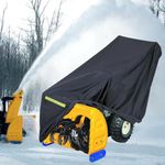 QYMOTO Snow Blower Cover 600D Heavy Duty Waterproof Windproof Universal Fit Snow Joe, Poulan,Ariens,Toro Single Stage Electric Snow Thrower 1 stage,2 Stage,Size 51" Lx 33"Wx 40" H