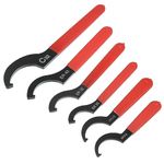 X AUTOHAUX 6pcs Coil Over Wrench Shock Spanner Adjustable C Shape Wrenches Tool