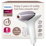 Philips Lumea 8000 Series IPL Hair Removal Device - Laser Hair Removal Alternative, SenseIQ Technology, 4 Attachments for Body, Face, Bikini and Underarms, Satin Compact Pen Trimmer, Model BRI949/00