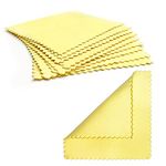 15 Pack Jewelry Cleaning Cloth Polishing Cloth Yellow Jewellery Cleaning Cloths for Sterling Pearl Gold Platinum and Silver 8 x 8 cm