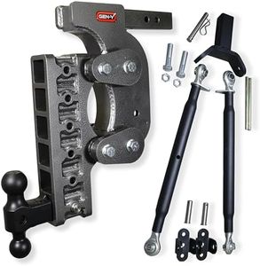 GEN-Y Hitch Heavy Duty Tow Hitch for 2" Receiver - 17.5" Drop with 6 Adjustable Positions, Includes Dual Ball Mount, Stabilizer Kit and Pin, 16,000 lbs Towing Capacity, 1,700 lbs Tongue Weight