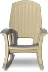 Semco Plastics Rockaway Heavy Duty Resin Outdoor Rocking Chair, Low Maintenance All-Weather Porch Rocker with Easy Assembly for Deck and Patio, 600 Pound Capacity, Tan