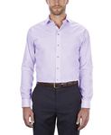 Kenneth Cole REACTION Unlisted Men's Dress Shirt Regular Fit Solid, Lilac, 18"-18.5" Neck 34"-35" Sleeve