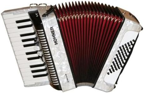 Hohner Bravo II 48 Chromatic Piano Key Accordion - White