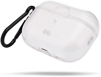 Case-Mate Tough Clear Case Protective Case Compatible with Apple AirPods Pro 2022 Case [AirPods Pro 2nd Gen Case | Qi Charging | Integrated Metal Ring | Cut-Out for Lightning Connector ] - Transparent