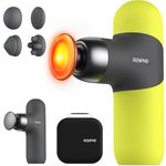 RENPHO Mini Thermal Massage Gun with Heat, Mothers Day Gifts, Portable Fashion Massager Gun, Color Silicone Sleeves, 4 Intensities, 4 Heads, Travel Size with Carry Case Noen Green