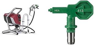 Titan 0580009 ControlMax 1700 High Efficiency Airless Paint Sprayer, HEA technology decreases overspray by up to 55% while delivering softer spray & Titan Tool 353-413 413 ControlMax Tip