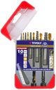TIVOLY - Coffret Forets Extracteurs de Vis Cassée + Forets HSS Revêtement TiN - Lot de 5 Forets & 5 Extracteurs N1 Ø 2,5mm/N2 Ø 3,2mm/N3 Ø 4,8mm/N4 Ø 6,5mm/N°5 Ø 8mm