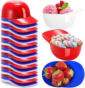 Fasmov 30 Pack Baseball Helmet Ice Cream Snack Bowl, 8 oz Mini Baseball Cap Bowls Kids Helmet Chip Bowl, Baseball Snacks Mini Dessert Cups for Ice Cream Party Supplies (Red, Blue, White)