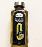 Salubre Extra Virgin Olive Oil | Slow Processed First Cold Pressed (Spain's Product) Glass bottle 1 ltr | Rich in Antioxidants | 75% MUFA | Ideal For cooking like Marinate, sauteing & grilling, Salad ,Paratha ,Dressing.