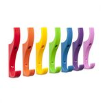 Toughook Unbreakable Rainbow Plastic Safety Coat Hooks 10 Pack